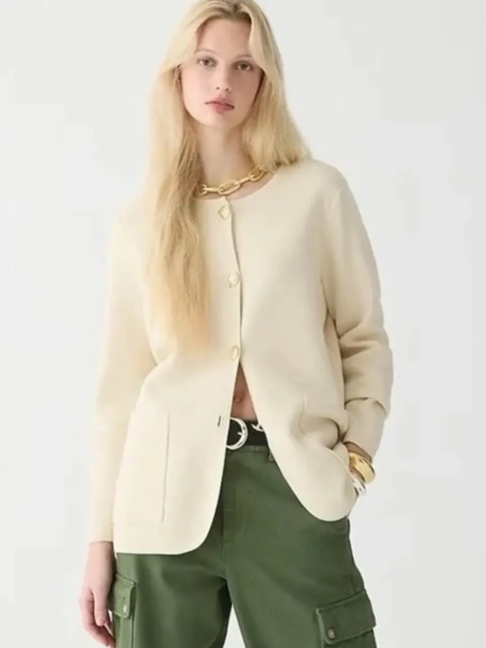 J Crew Giselle Blazer Ivory XXS